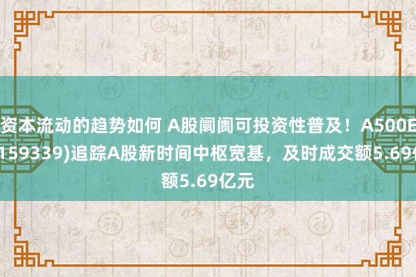 资本流动的趋势如何 A股阛阓可投资性普及！A500ETF(159339)追踪A股新时间中枢宽基，及时成交额5.69亿元