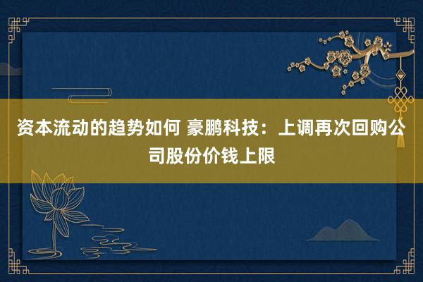 资本流动的趋势如何 豪鹏科技：上调再次回购公司股份价钱上限