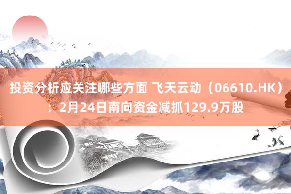 投资分析应关注哪些方面 飞天云动（06610.HK）：2月24日南向资金减抓129.9万股