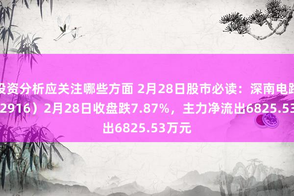 投资分析应关注哪些方面 2月28日股市必读：深南电路（002916）2月28日收盘跌7.87%，主力净流出6825.53万元